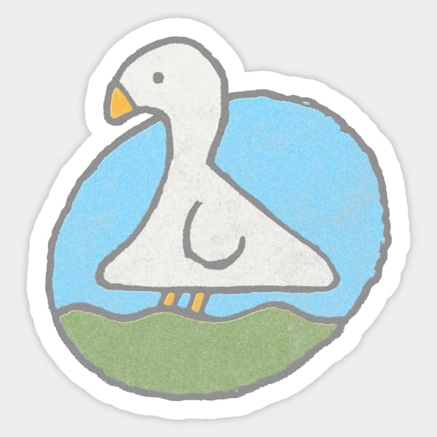 sad goose Sticker by BrownWoodRobot